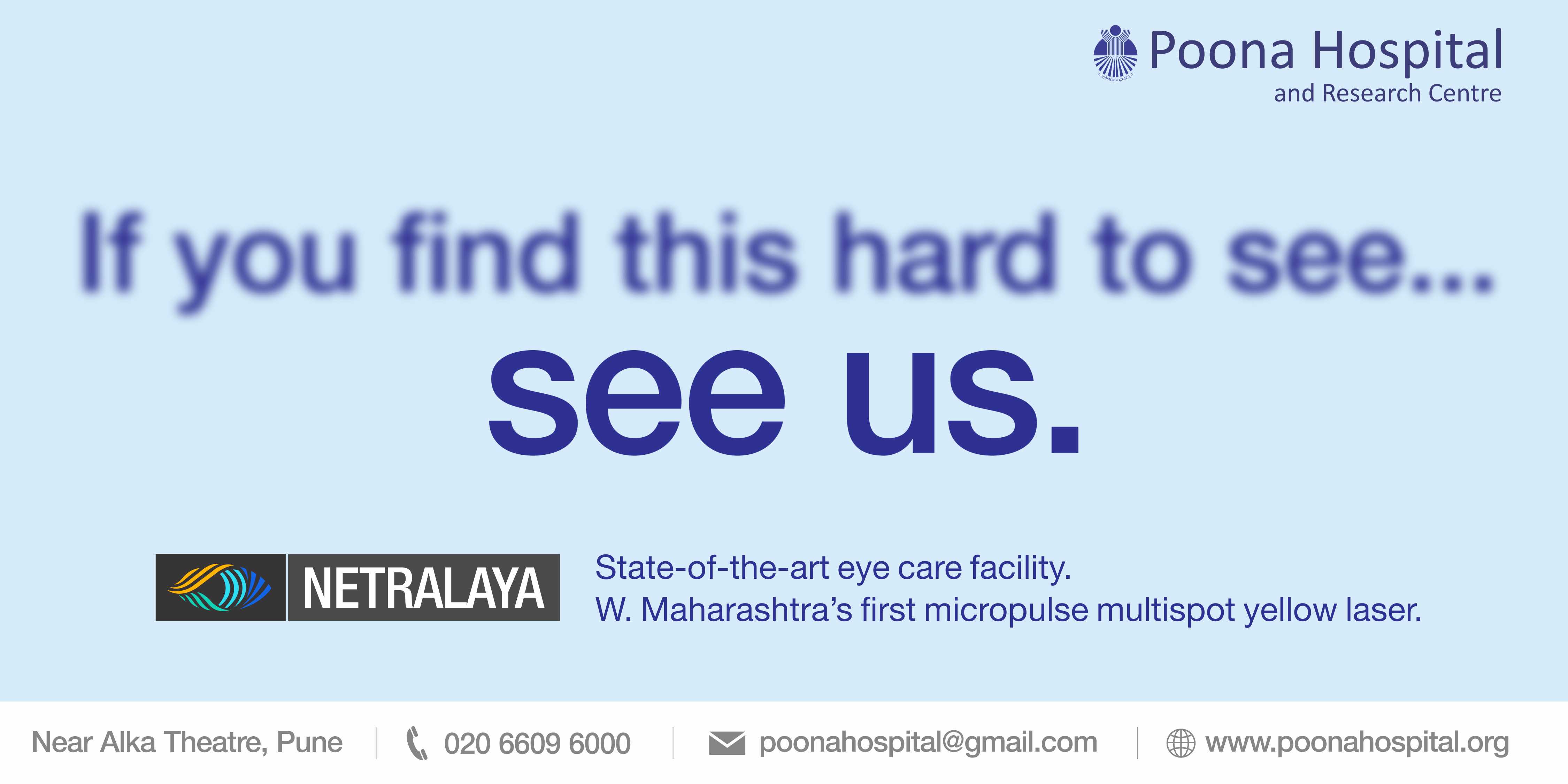 Poona Hospital--see us